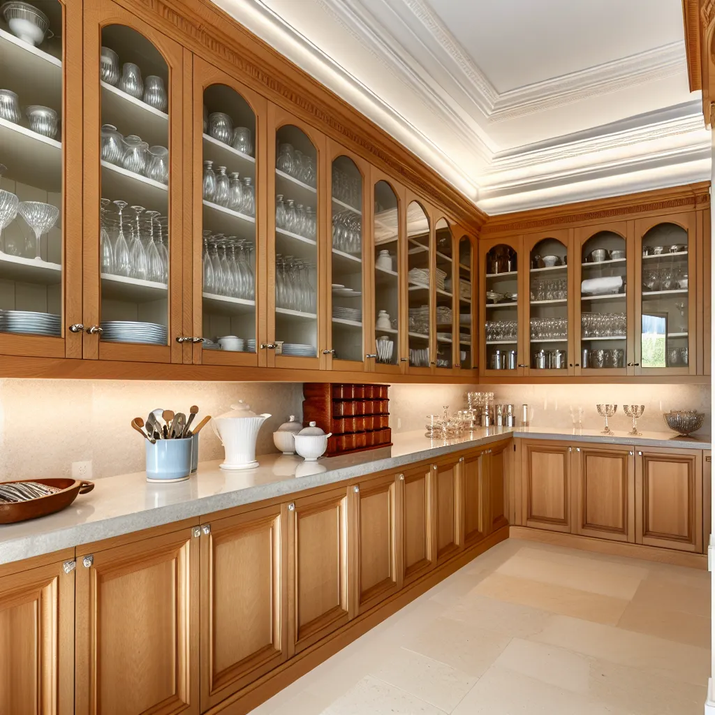 Custom oak cabinetry detail